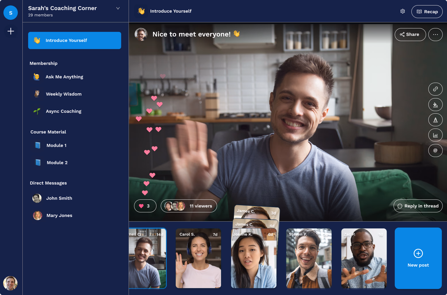 An image showing Swarm's dashboard.