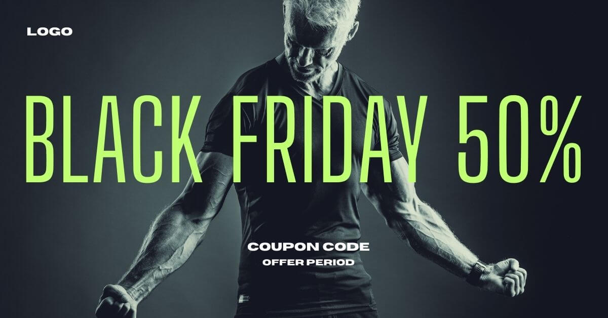 Black Friday template man fitness