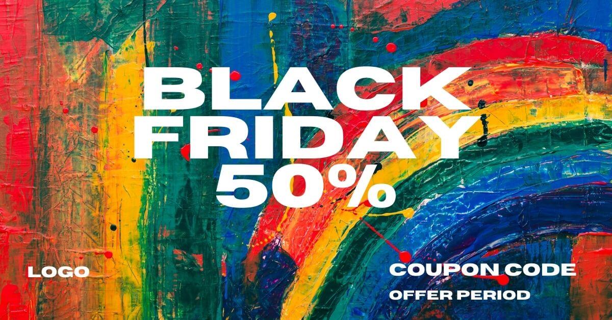 Black Friday template splash of colors
