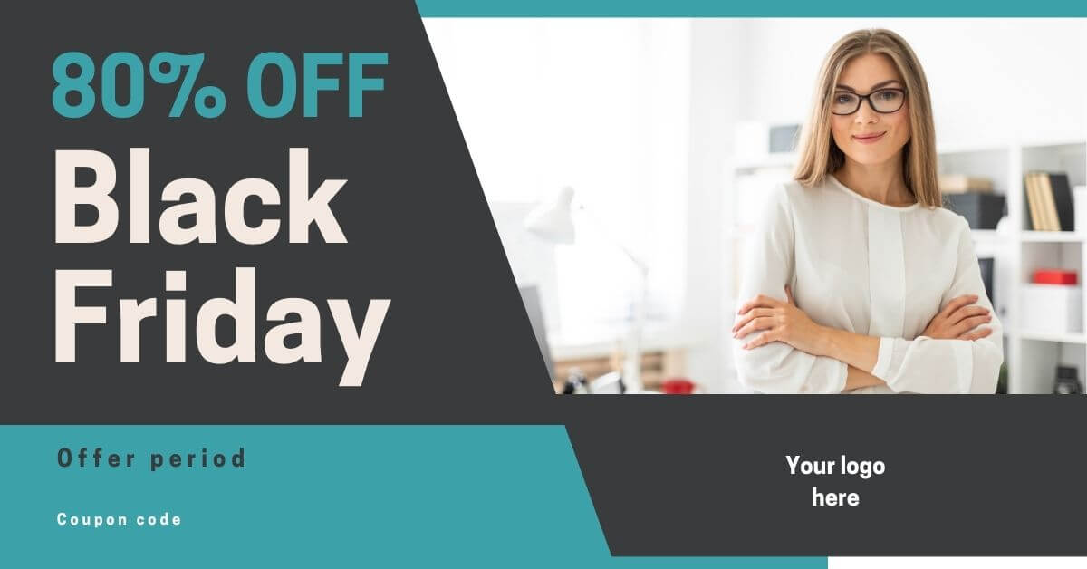 Black Friday template woman professional