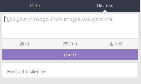 Discussing a learning activity on LearnWorlds.