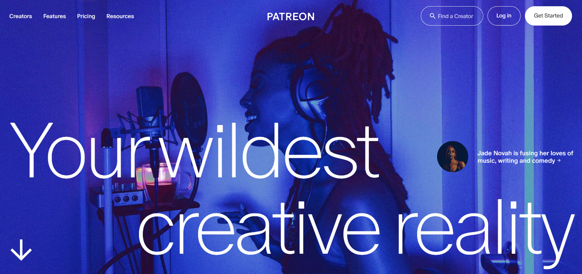 An image showing part of Patreon's website.