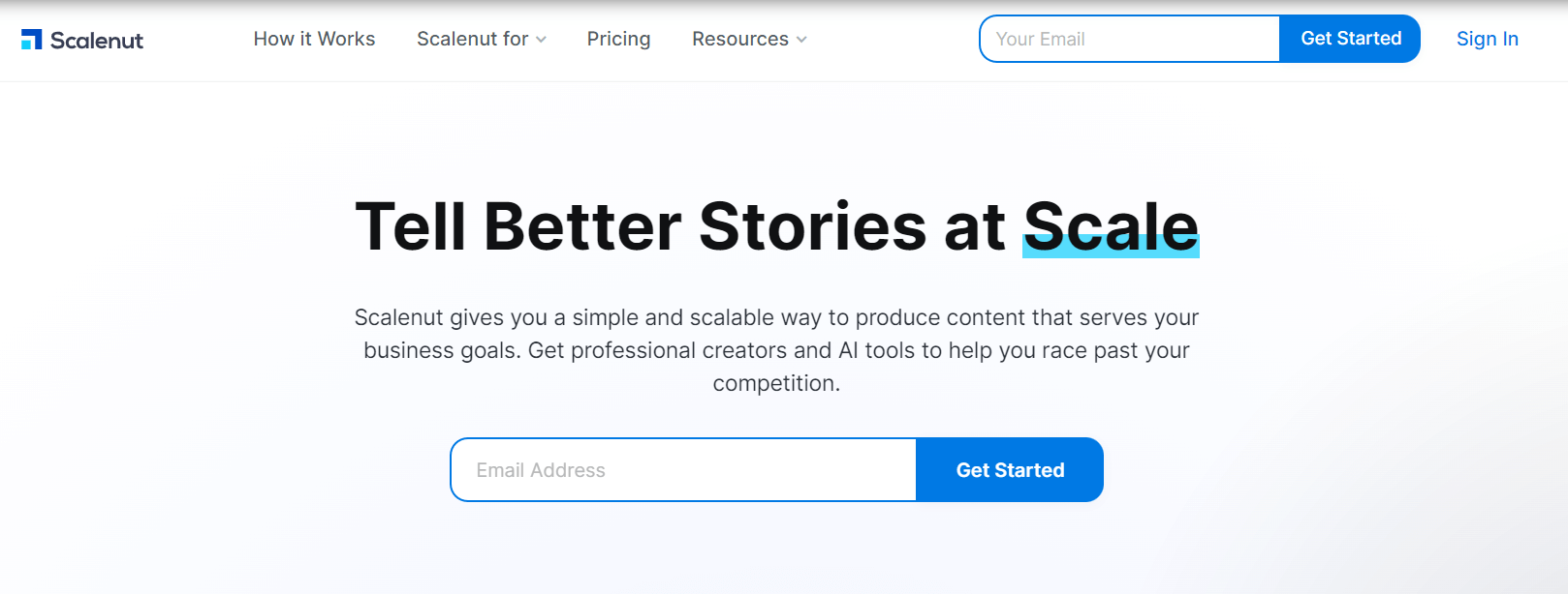 screenshot from Scalenut