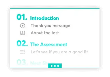 An example of an assessment course template.