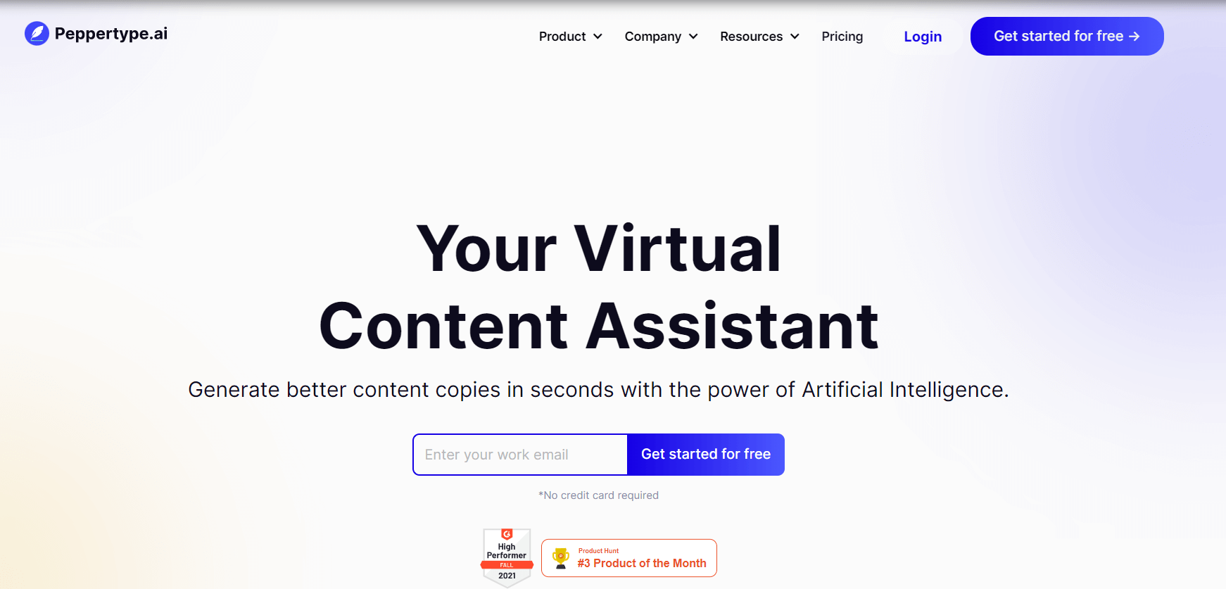 screenshot from Peppertype.ai