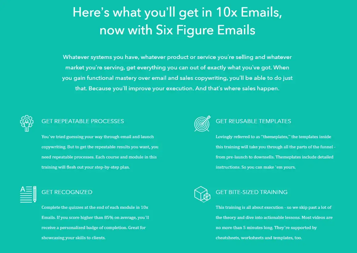 10x emails training course benefits copy.