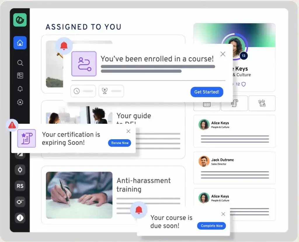 a screenshot of iSpring Learn's admin user interface with some graphs for a course on logistics.