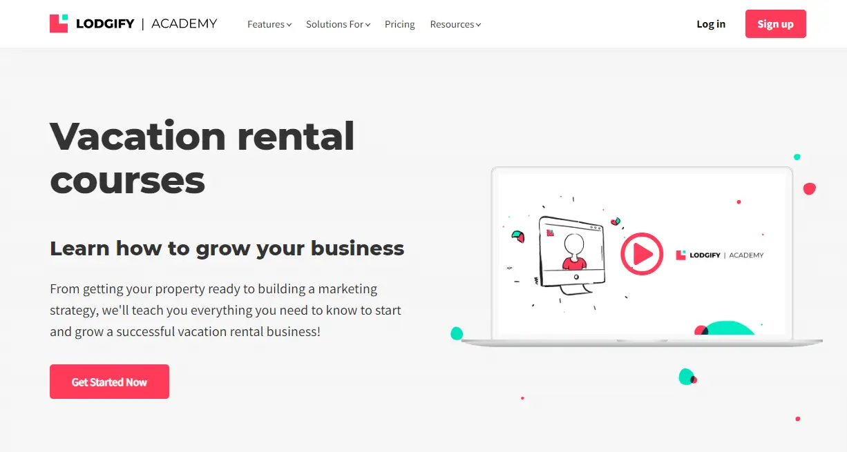 A screenshot of Lodgify's website.