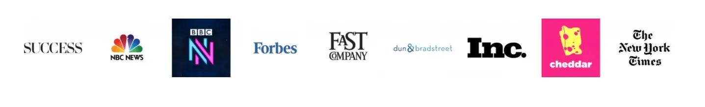 Mari Smith's landing page logos.