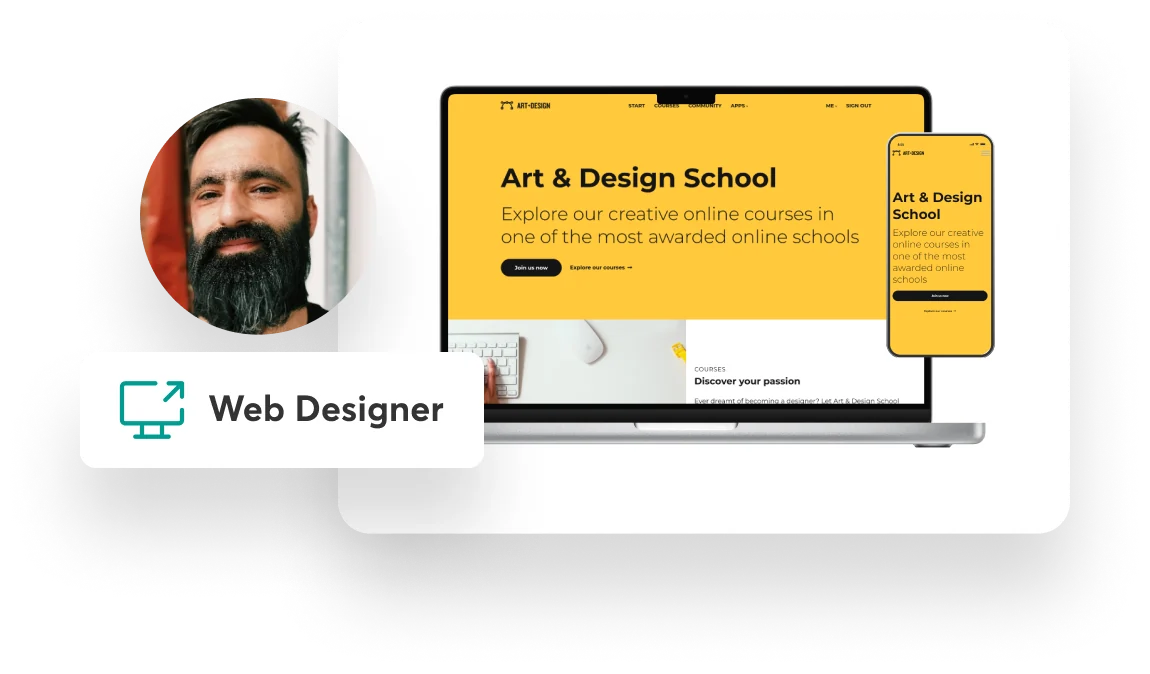 LearnWorlds offers custom user roles for your online academy. An example on different custom roles.
